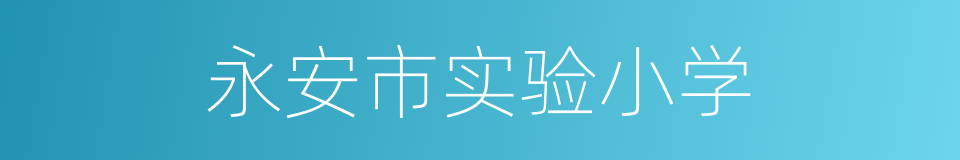 永安市实验小学的同义词