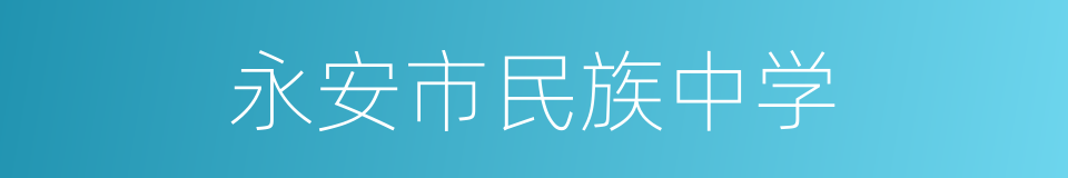 永安市民族中学的同义词