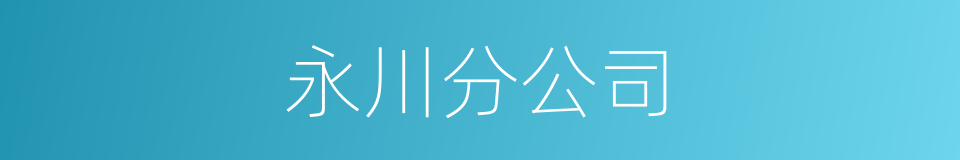 永川分公司的同义词