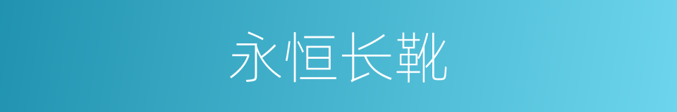 永恒长靴的同义词