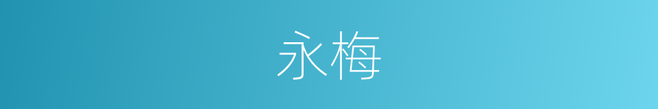 永梅的同义词