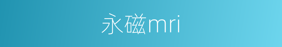 永磁mri的同义词