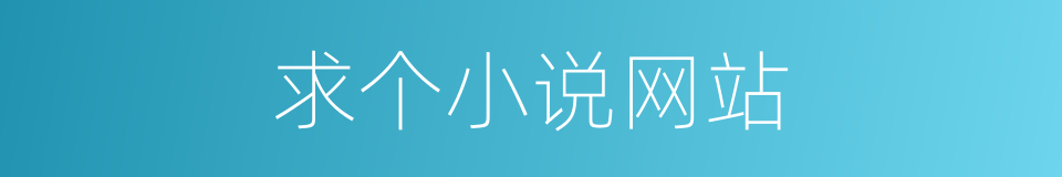 求个小说网站的同义词