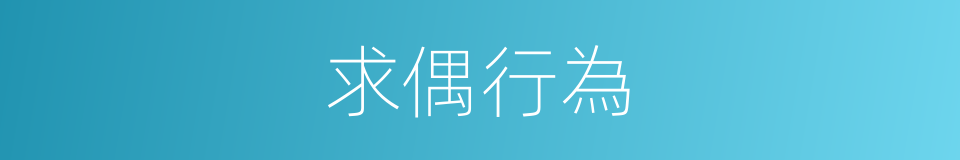 求偶行為的同義詞