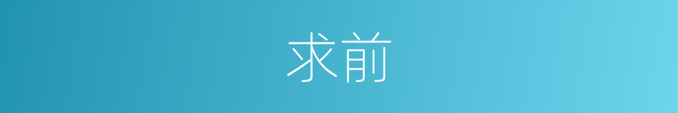 求前的同义词