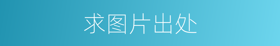 求图片出处的同义词