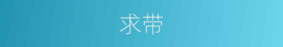 求带的意思
