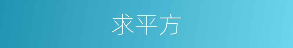 求平方的同义词