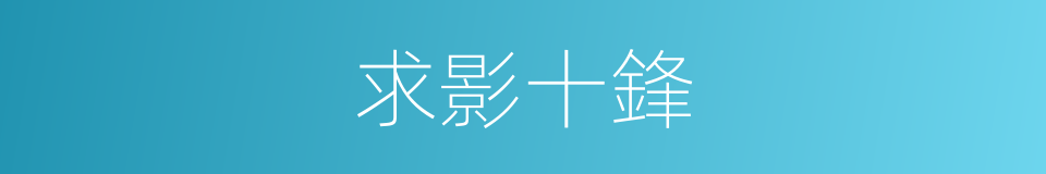 求影十鋒的同義詞