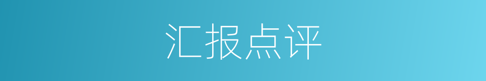 汇报点评的同义词