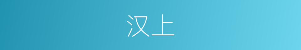 汉上的意思