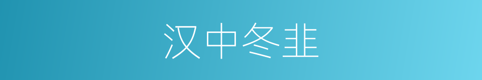 汉中冬韭的同义词