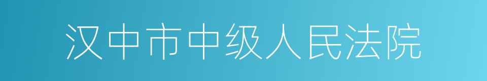 汉中市中级人民法院的同义词