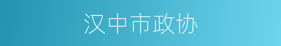 汉中市政协的同义词