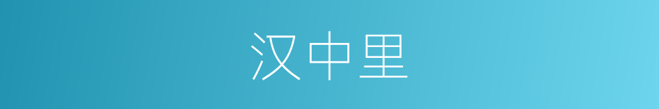 汉中里的同义词