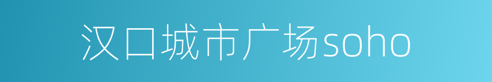 汉口城市广场soho的同义词