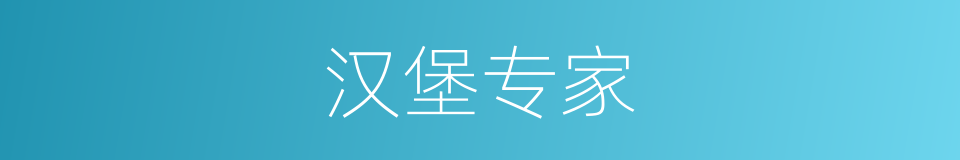 汉堡专家的同义词