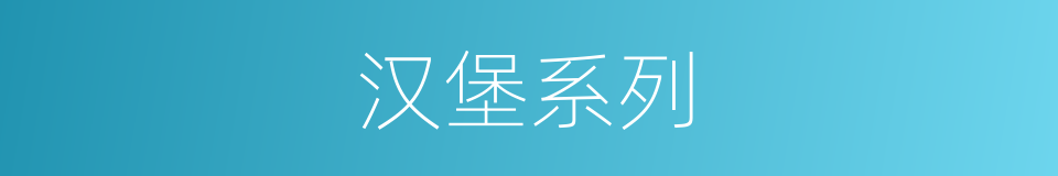 汉堡系列的同义词