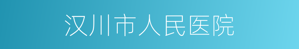 汉川市人民医院的同义词