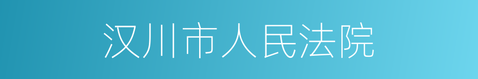 汉川市人民法院的同义词