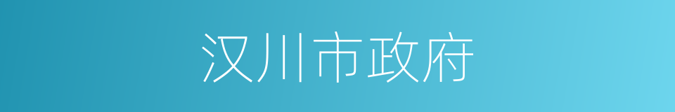 汉川市政府的同义词