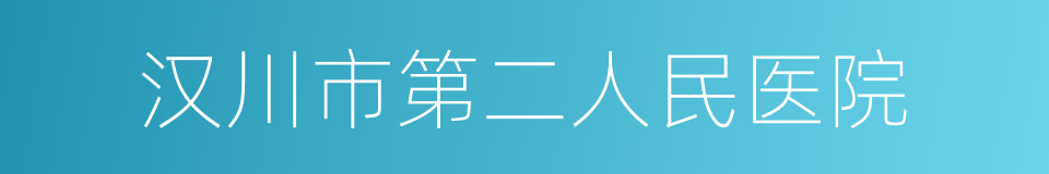 汉川市第二人民医院的同义词