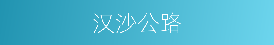 汉沙公路的同义词