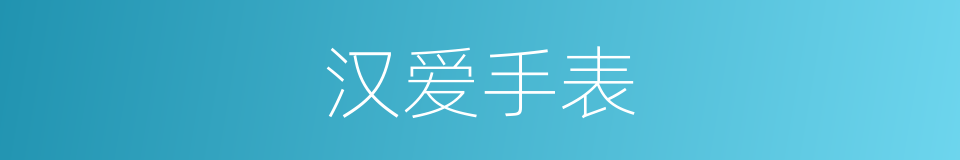 汉爱手表的同义词