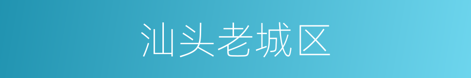 汕头老城区的同义词