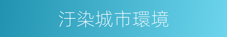 汙染城市環境的同義詞