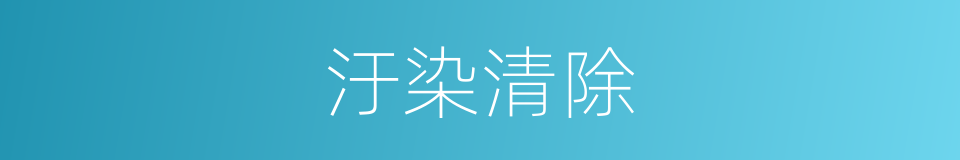 汙染清除的同義詞
