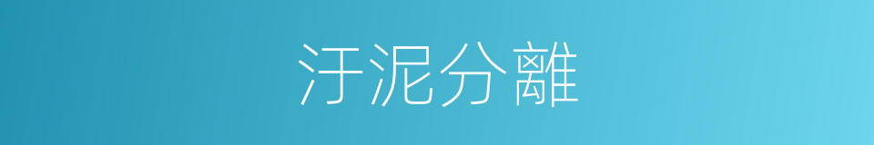 汙泥分離的同義詞