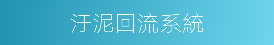 汙泥回流系統的同義詞