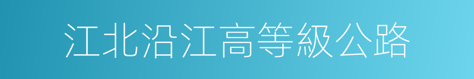 江北沿江高等級公路的同義詞