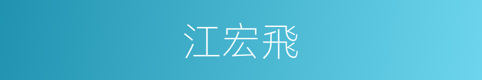 江宏飛的同義詞