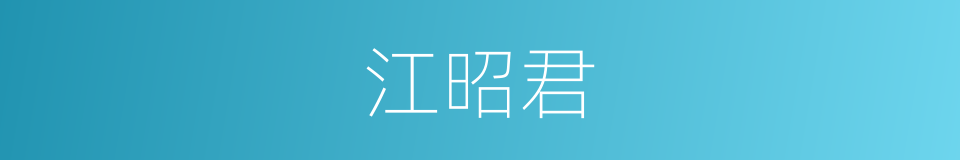 江昭君的同义词