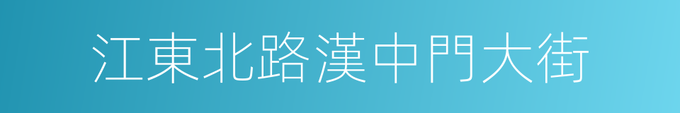 江東北路漢中門大街的同義詞