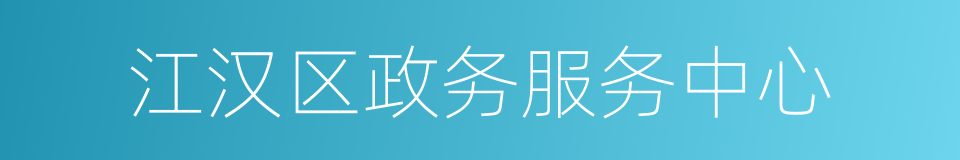 江汉区政务服务中心的同义词
