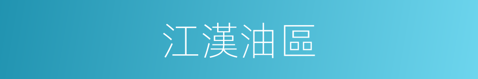 江漢油區的同義詞