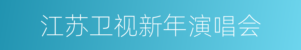 江苏卫视新年演唱会的同义词