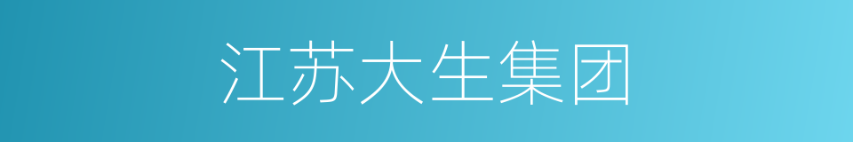江苏大生集团的同义词