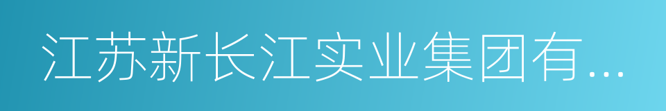 江苏新长江实业集团有限公司的同义词