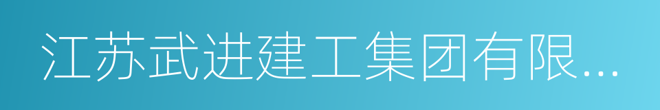 江苏武进建工集团有限公司的同义词