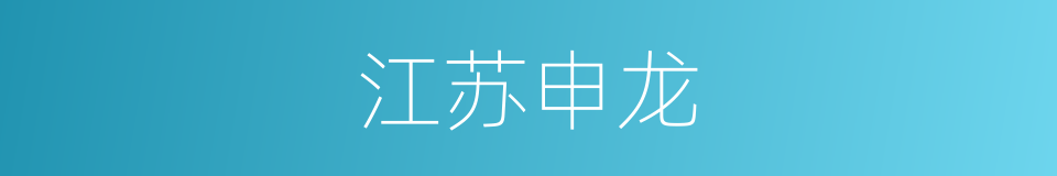 江苏申龙的同义词