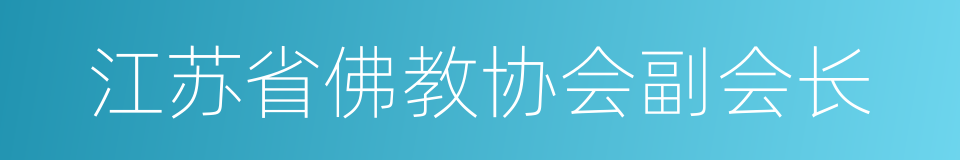 江苏省佛教协会副会长的同义词