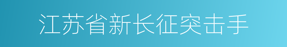 江苏省新长征突击手的同义词