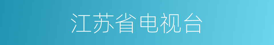 江苏省电视台的同义词