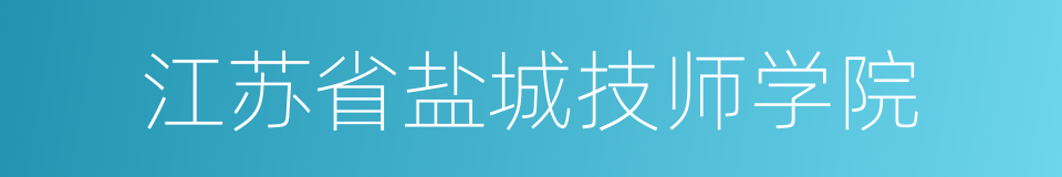 江苏省盐城技师学院的同义词