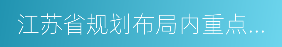 江苏省规划布局内重点软件企业的同义词