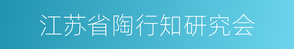 江苏省陶行知研究会的同义词